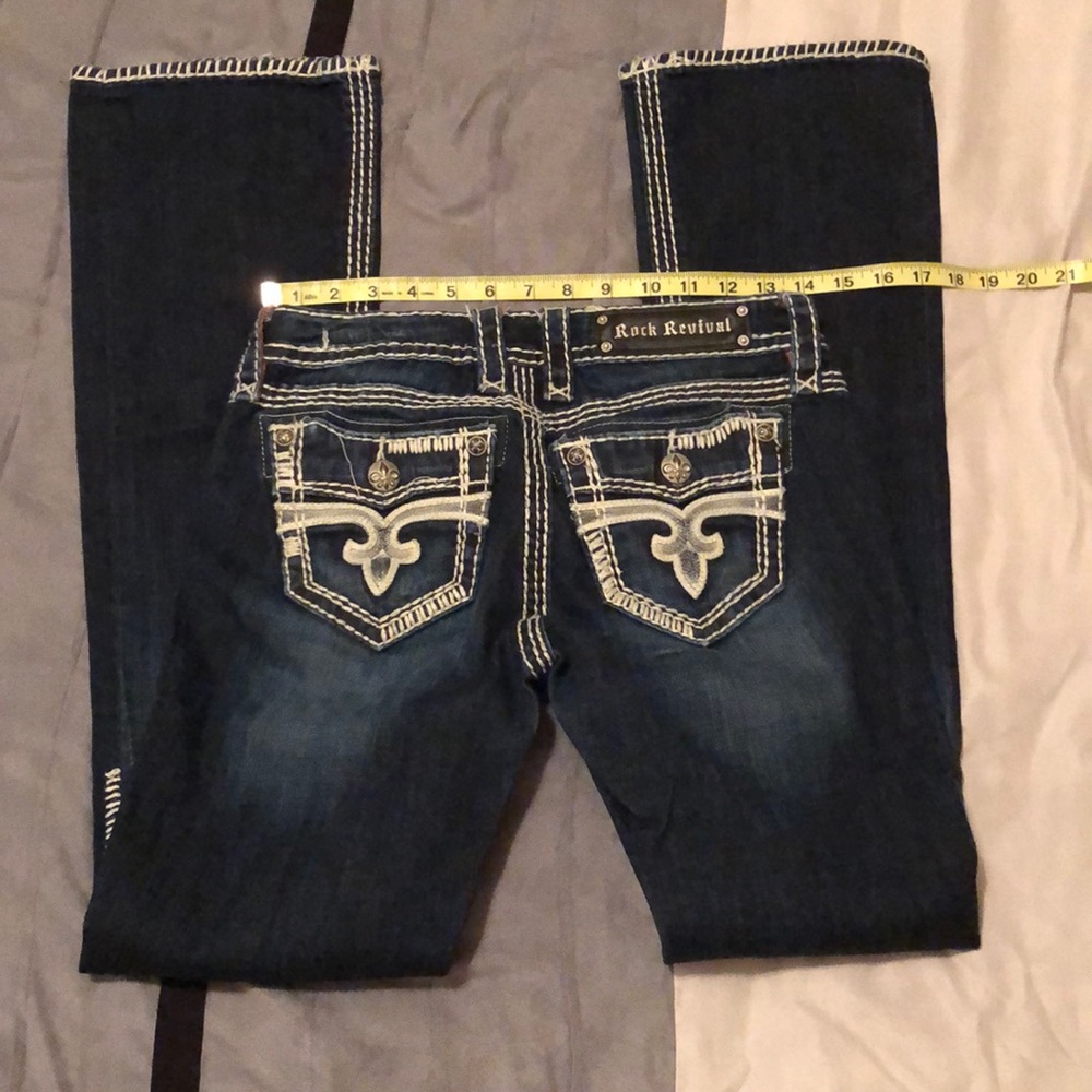 Super cute big stitch Rock revival boot cut jeans